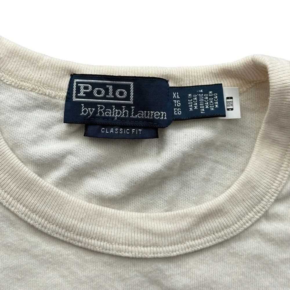 Polo Ralph Lauren Classic Cream Tee - Picture 5 of 8
